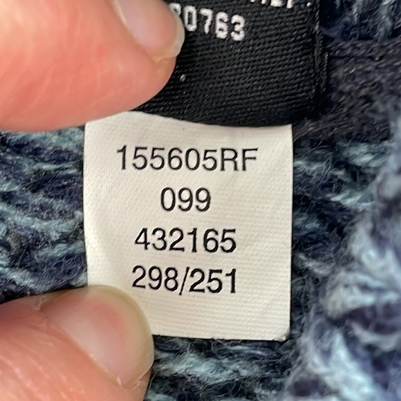 Moda International Wool Blend Chunky Knit Toggle Sweater Coat Blue Sz L - Picture 10 of 10